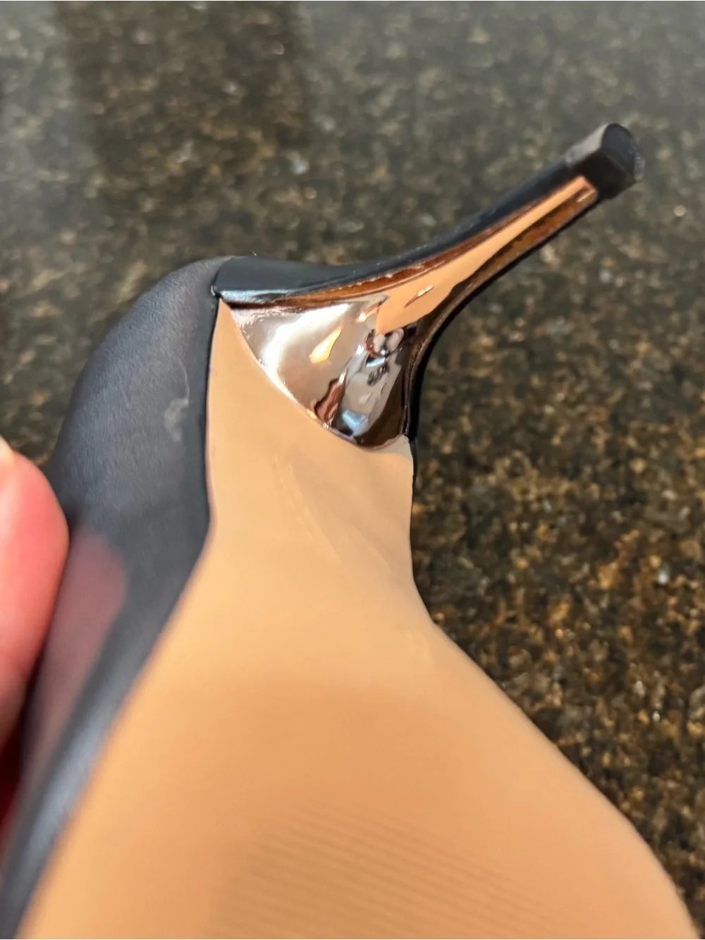 Brooks Brothers Navy Pointed D'Orsay Heels